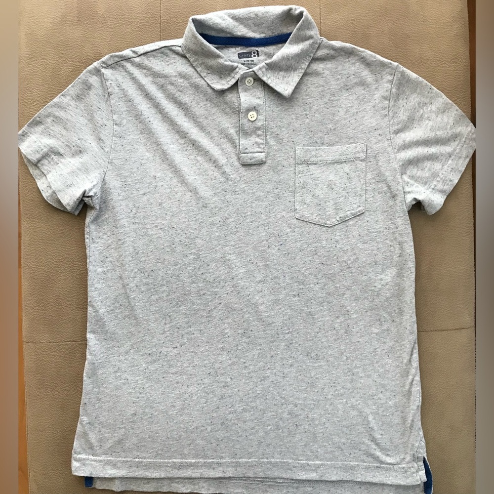 Crazy 8 cotton Gray Polo Shirt for kids size L